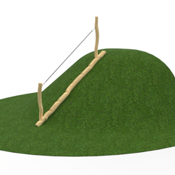 Heuveltrap met touw (lange versie)